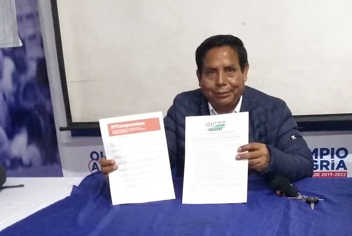 Santa Anita, Lima: el candidato Olimpio Alegría Calderón asume los 7 Compromisos