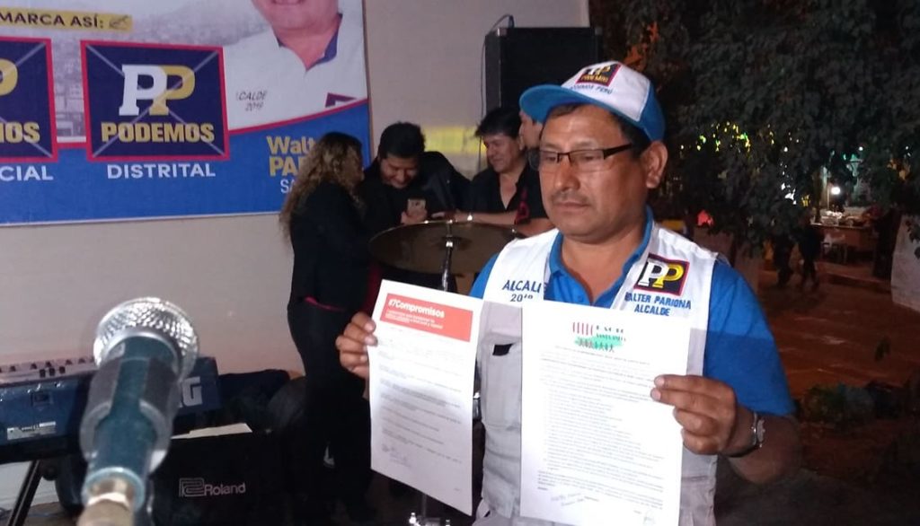Santa Anita, Lima: el candidato Walter Pedro Pariona Chávez asume los 7 Compromisos 